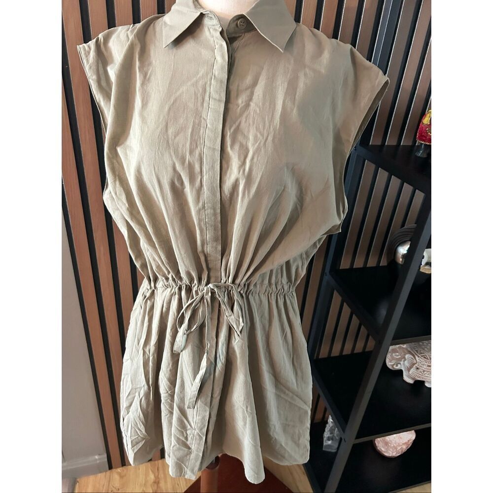 Zara green oversized top or dress size XS